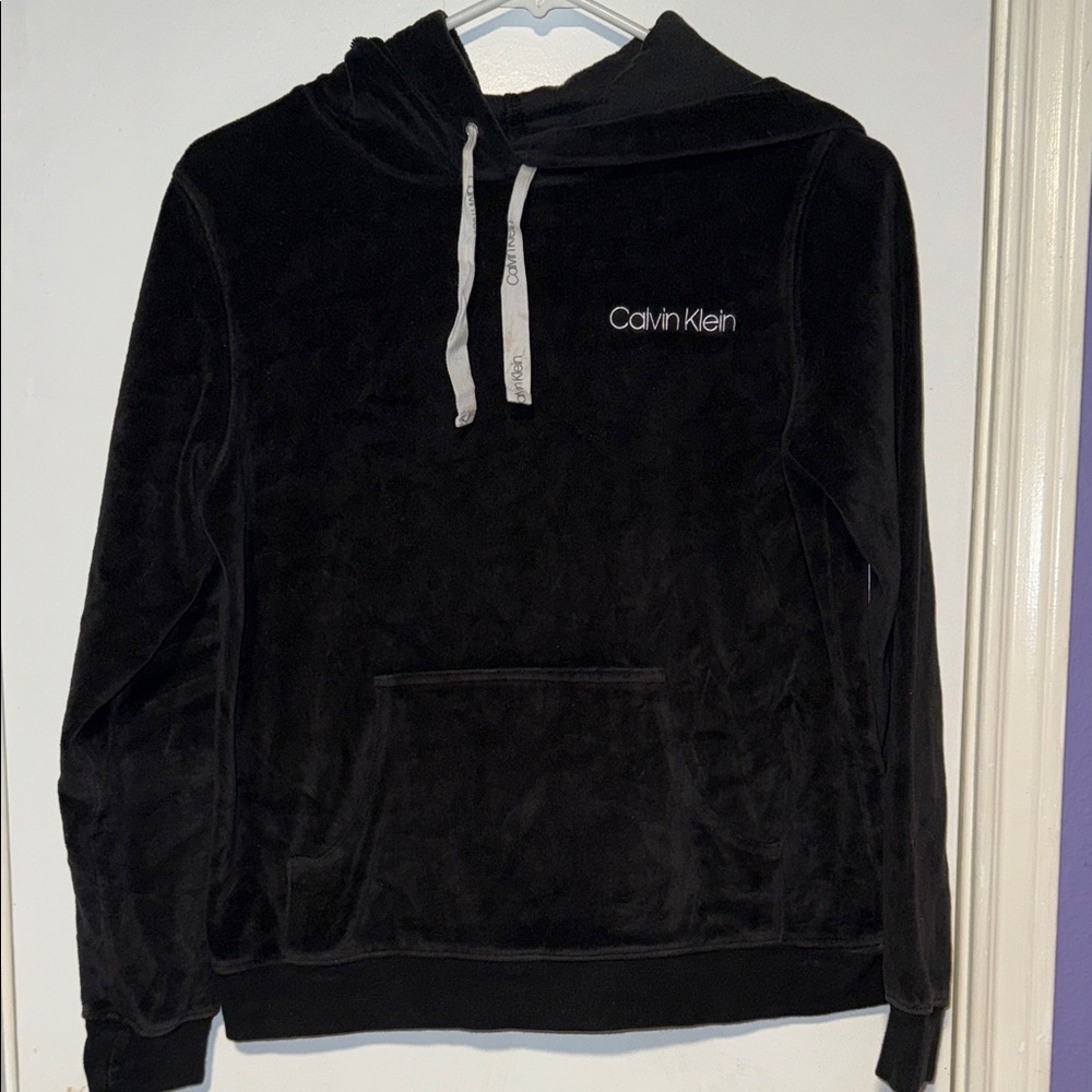 Calvin Klein Black Velour Women’s Hoodie